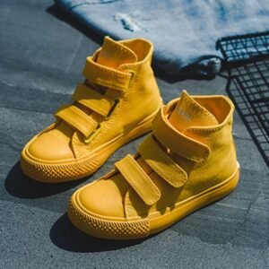 Children's Shoes Spring Korean Style High Top Candy Color Trend Children's Canvas Shoes Casual Shoes