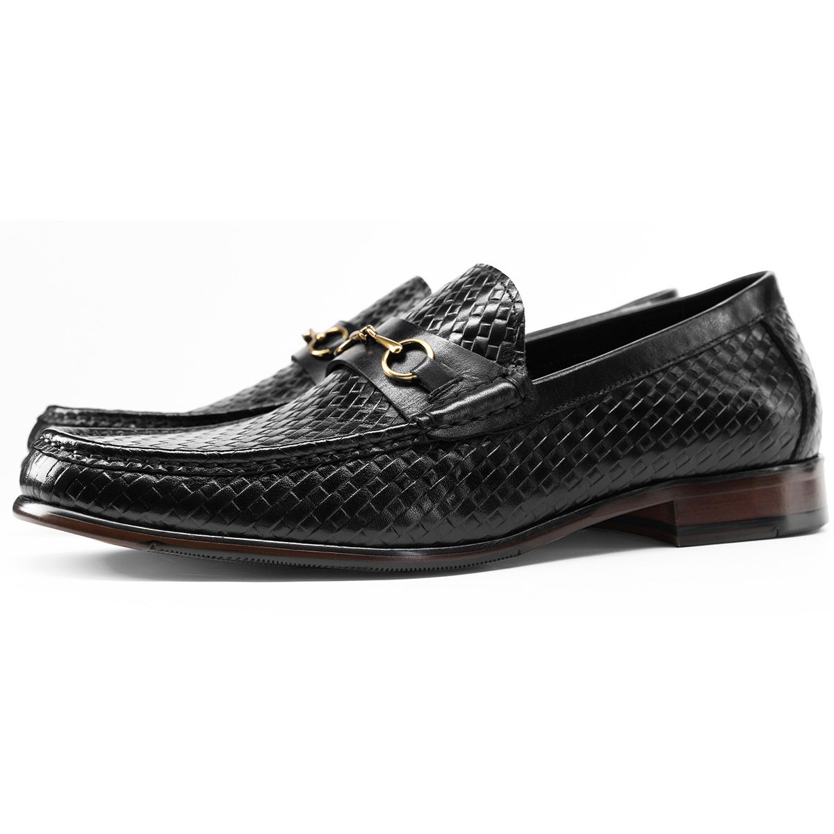 Business Casual Men's Woven Loafers Leather Shoes Men's Shoes - Image 8